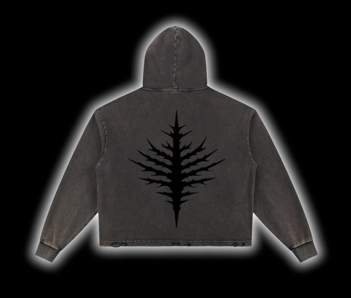 Black Host Crop Hoodie