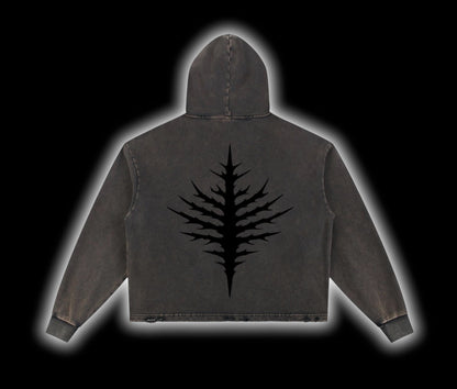 Black Host Crop Hoodie