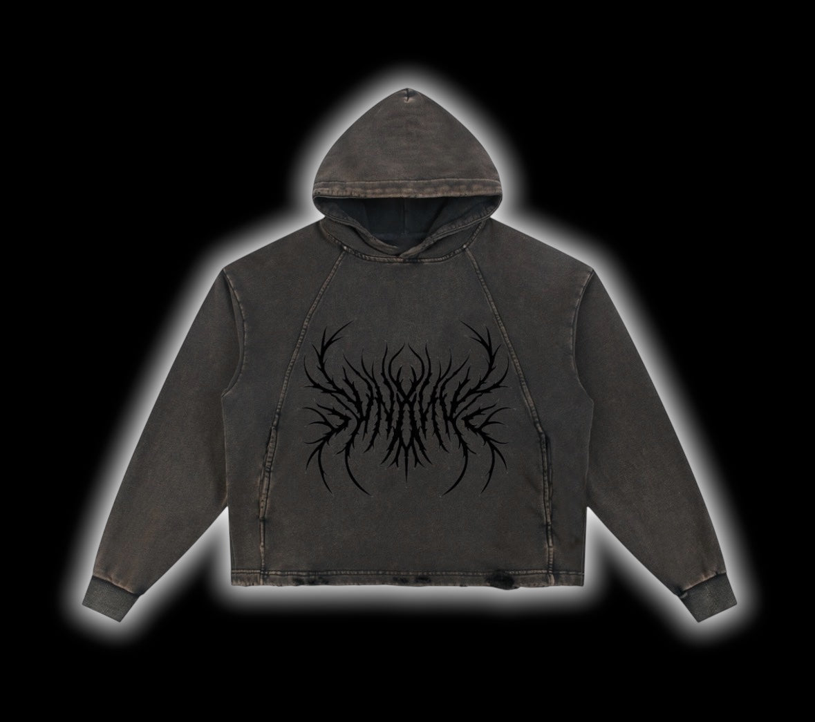 Black Host Crop Hoodie