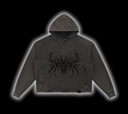 Black Host Crop Hoodie